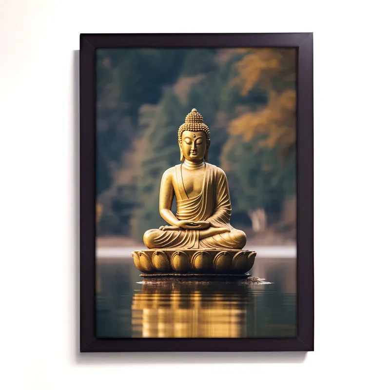 Benevolent Aura Buddha Wall Painting media 3