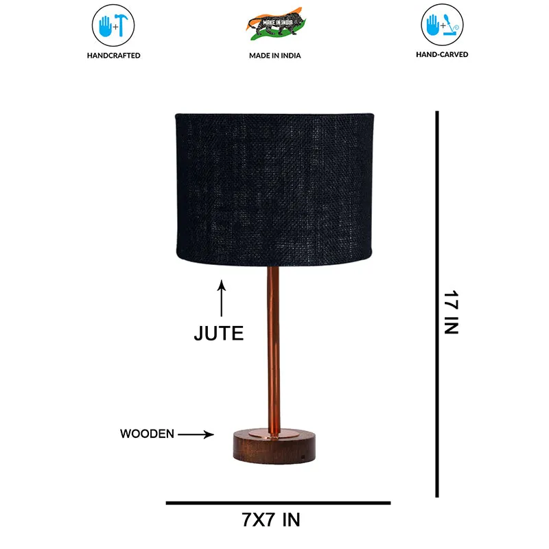 Sienna I Rodin Wooden Table Lamp - Black,Copper,Brown media 7