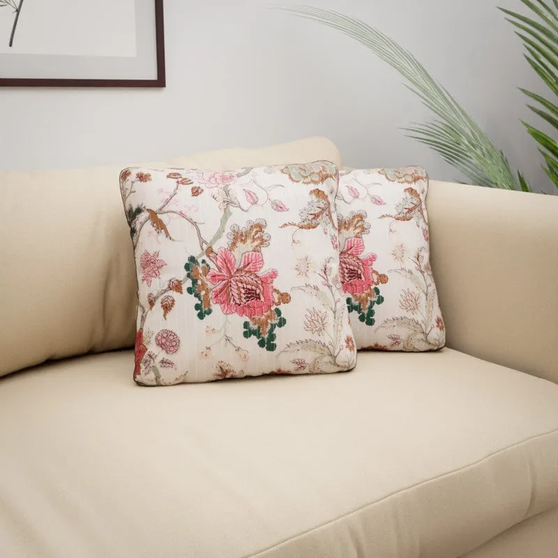 Petal Cascade Cotton Cushion Covers - Set Of Two media 5