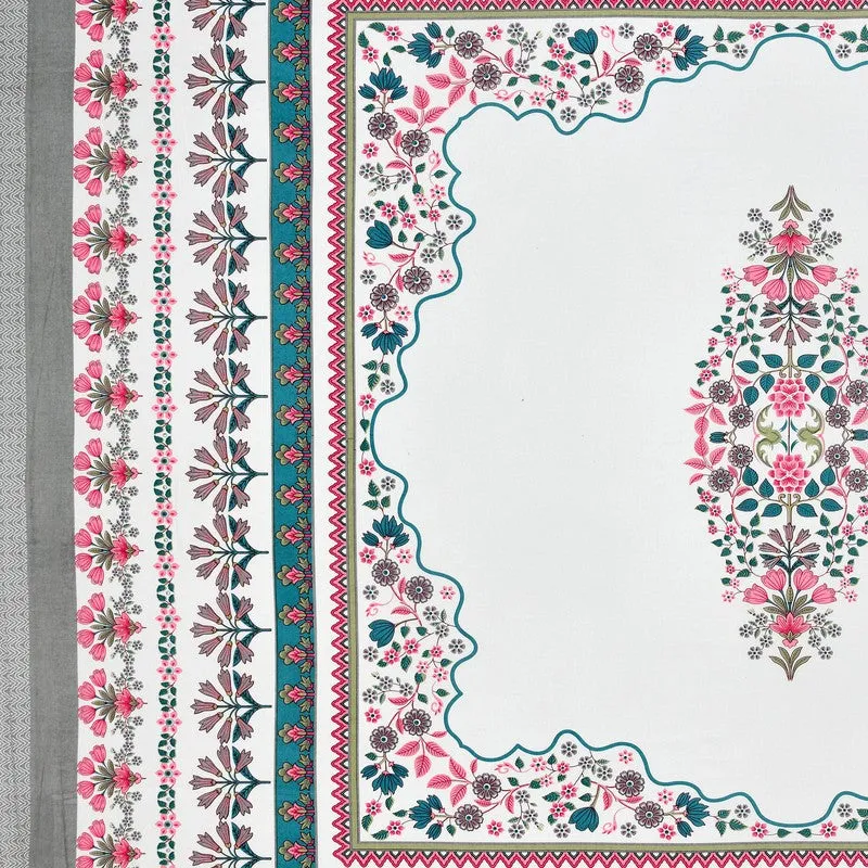 Royal Calm Cotton Bedsheet (Pink,Blue,White) - 120 TC media 6