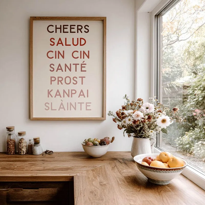Caf Calligraphy Archival Canvas Wall Art - Brown media 8