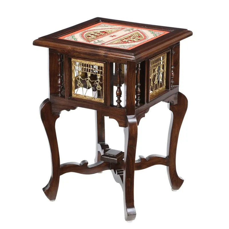Harbi Teak Wood Side Table media 5