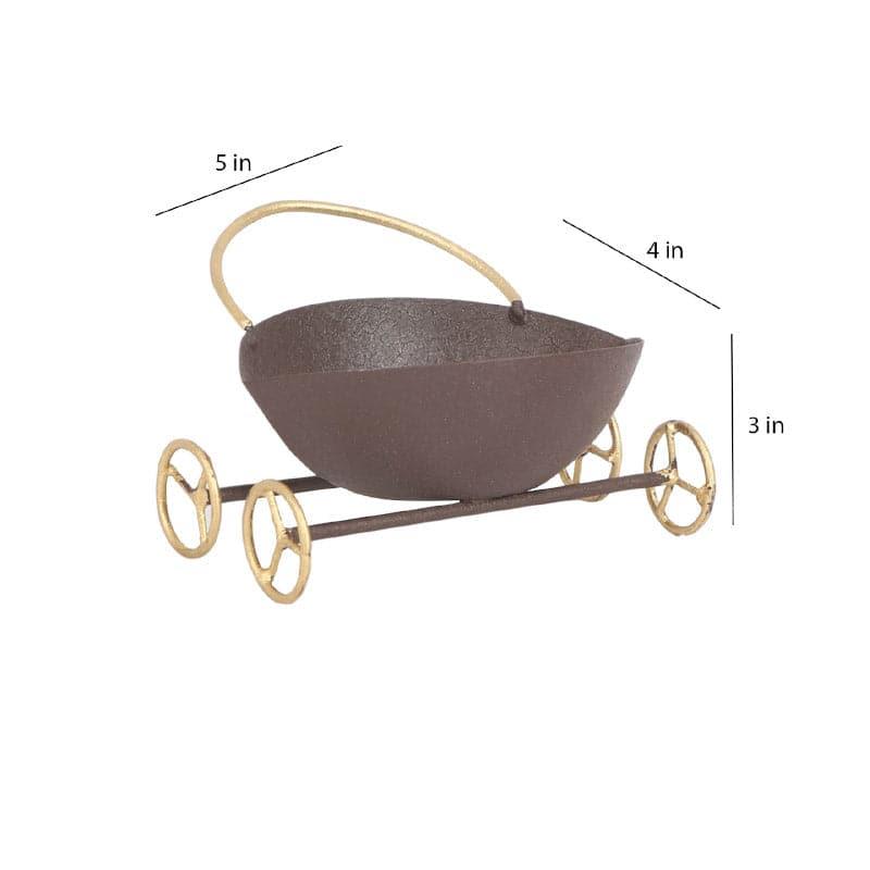 Double Leaf Iron Platter - Brown media 5