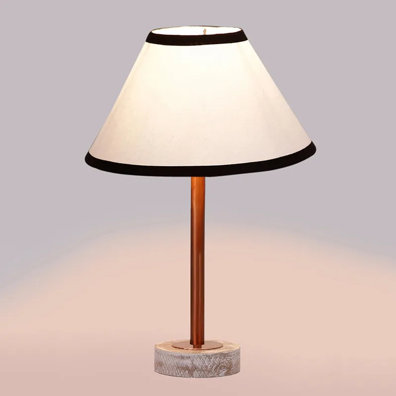 Cotin II Stripe Rodin Wooden Table Lamp - White,Copper media 5