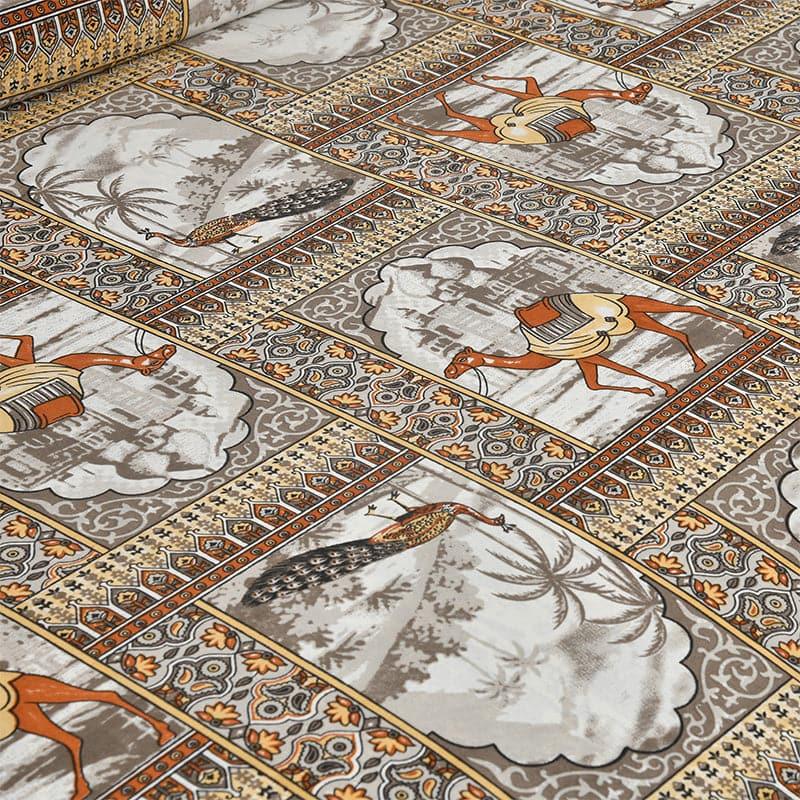 Niran Royal Courtyard Cotton Bedsheet (Orange) - 180 TC media 5