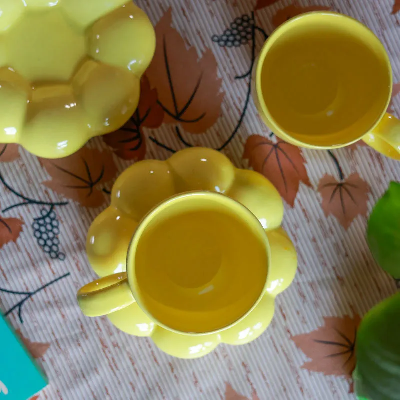Bubble Buddy Cup & Saucer (Yellow/200 mL Each) - Set of Two media 6