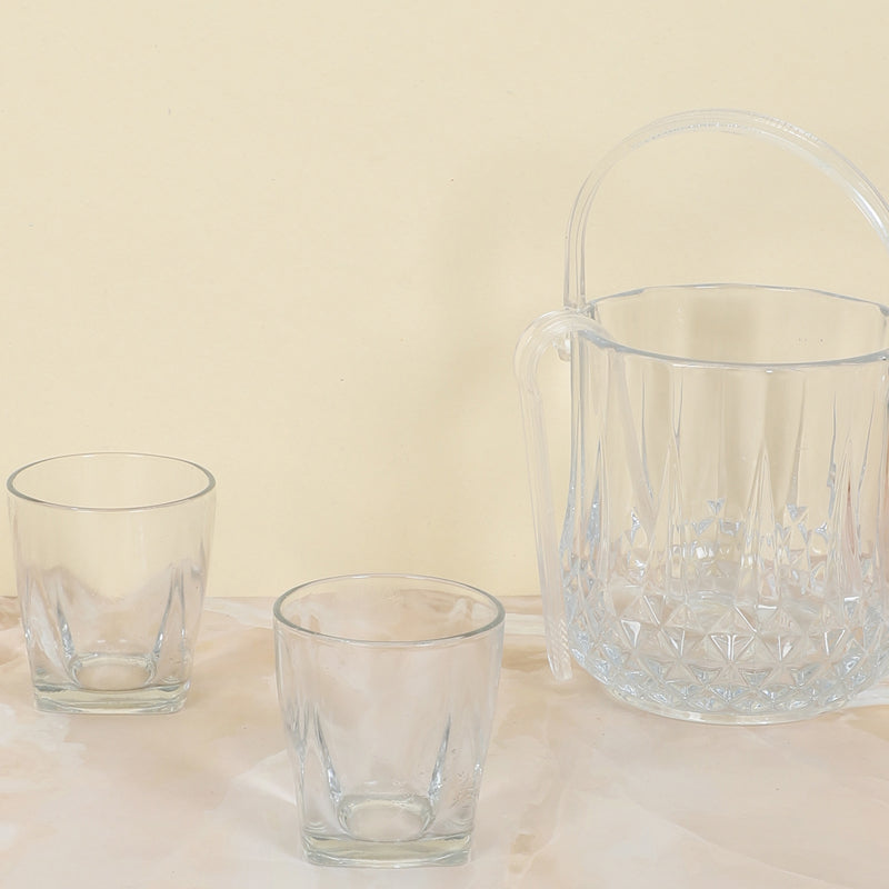 Nesta 1000 ML Ice Bucket With 180 ML Glass And Tong - Four Piece Set media 4
