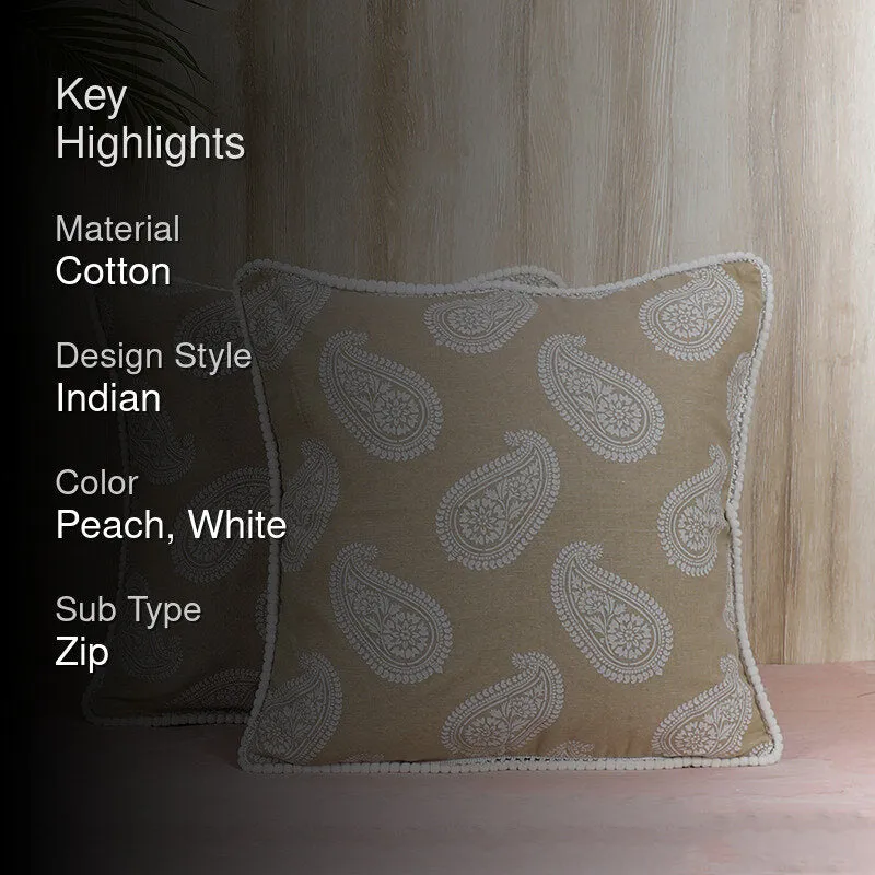 Swayam Zari Printed Cushion Cover - Set of Two media 2