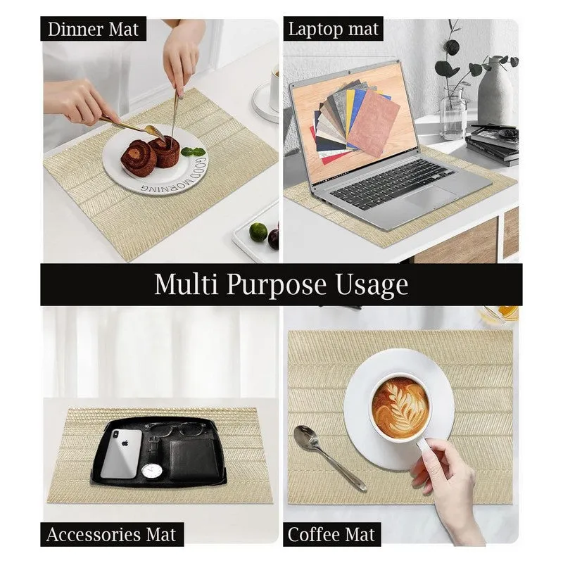 Lumira Golden Rectangle PVC Table Mats - Set Of Two media 5