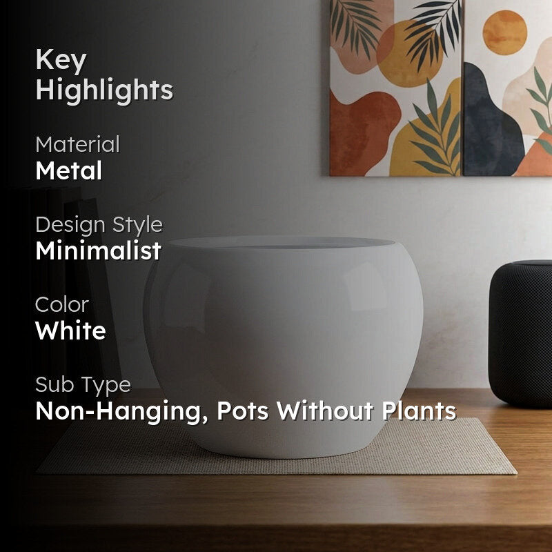 Whimsical White Planters - Set Of Two media 2