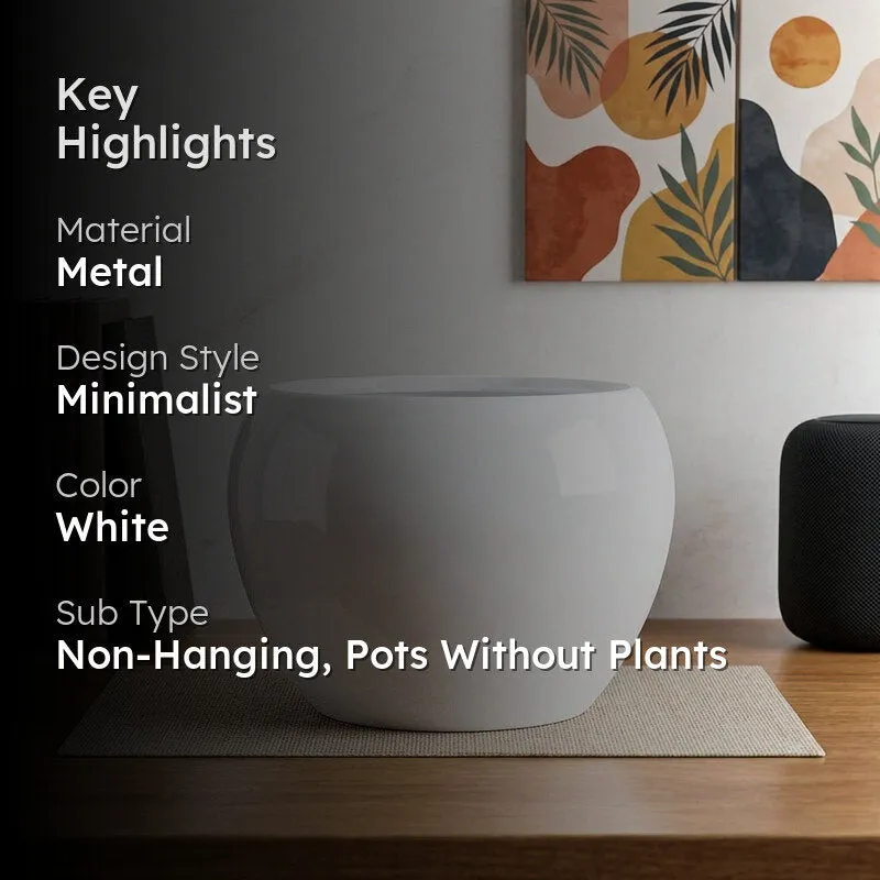 Whimsical White Planters - Set Of Two media 2