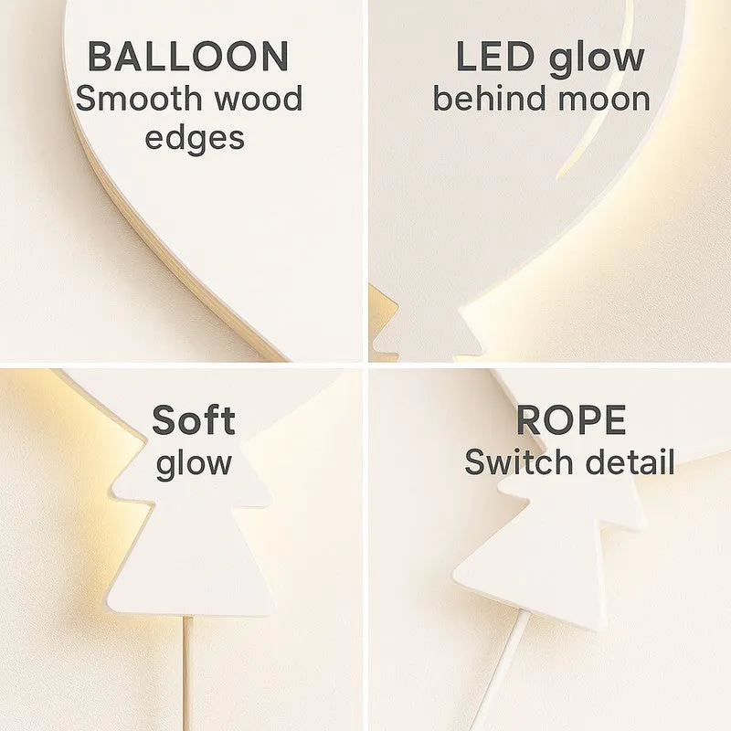 Tiny Tales Balloon  Battery Operated MDF Wall Lamp media 10
