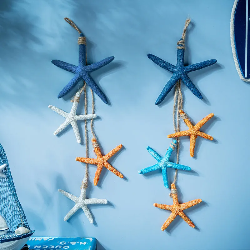 Starfish String Wooden Wall Accent (Dark Blue) - Set Of Two media 1