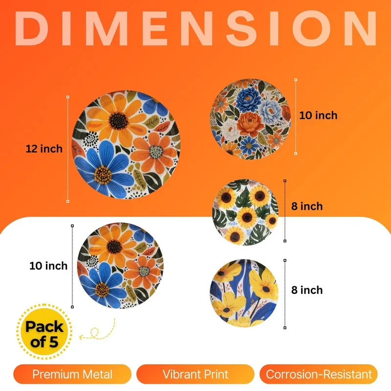 Wildflower Dream Wall Plates - Set of Five media 13