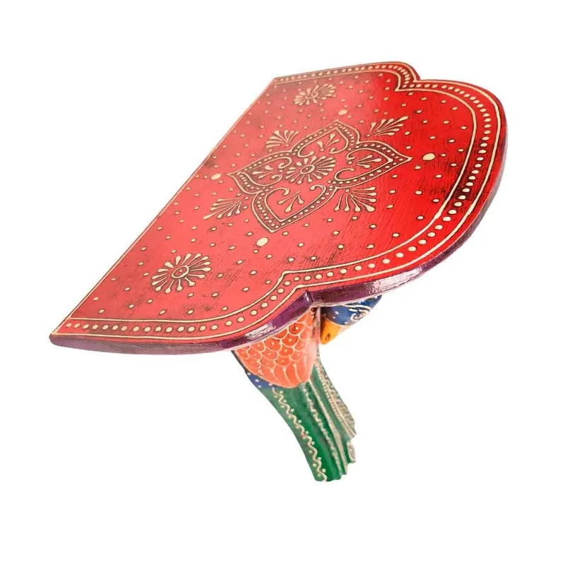 Heritage Wooden Peacock Accent Wall Shelves media 5
