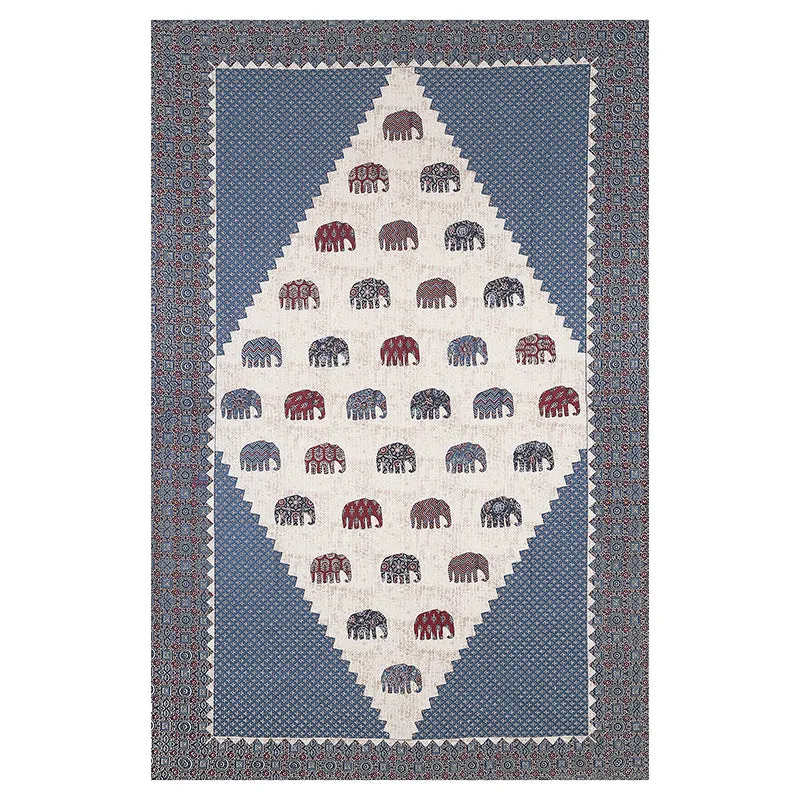 Anaahitha Ethnic Cotton Diwan Set (Blue) - Six Piece Set media 6