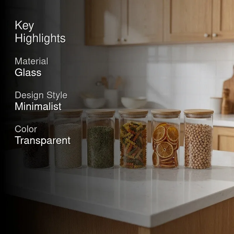 Pure Harvest Glass Jar (1000 mL Each) - Set Of Six media 2