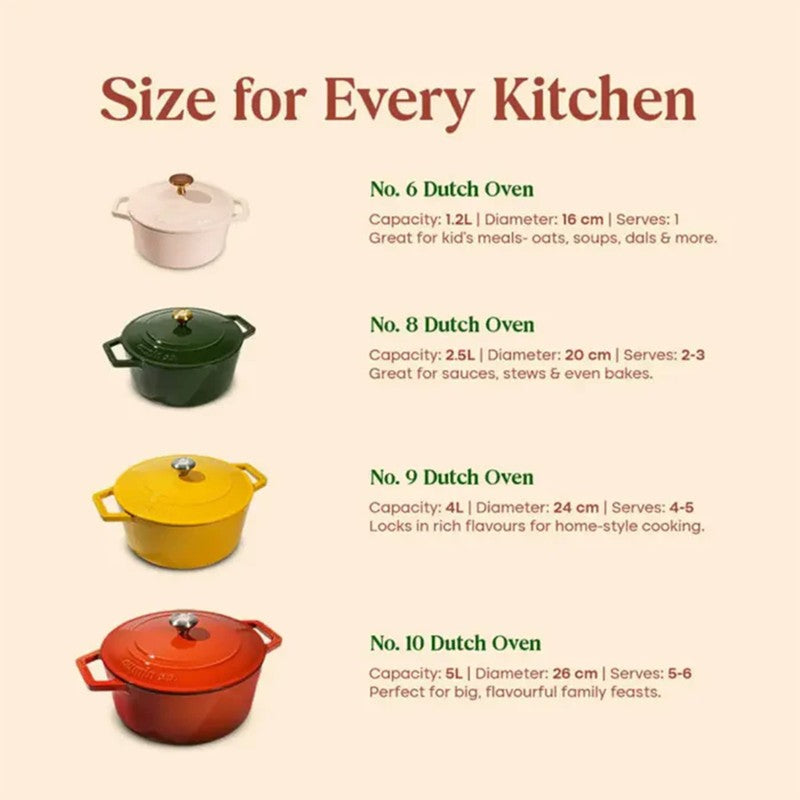 Cumin Co Enamel Cast Iron Cooking Pot (5000 mL) - White media 6