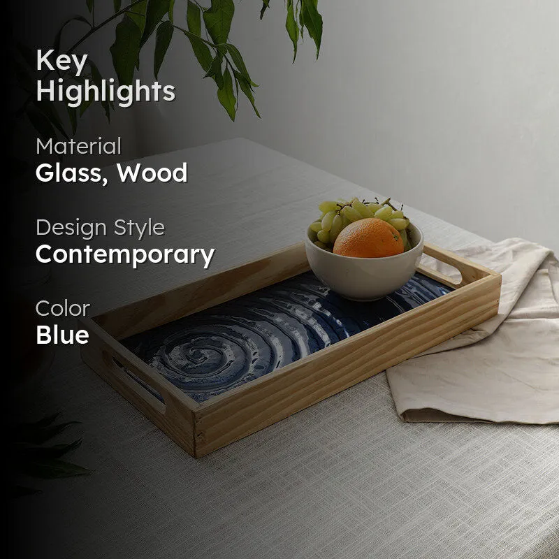 Nyma Spiral Serving Tray - Blue media 2