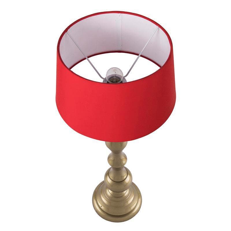 Graceful Gleam Gold Fabric Table Lamp - Gold,Red media 3