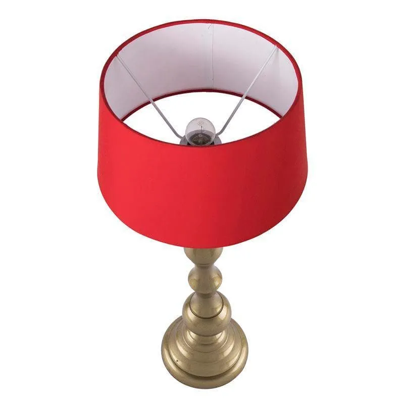 Graceful Gleam Gold Fabric Table Lamp - Gold,Red media 3