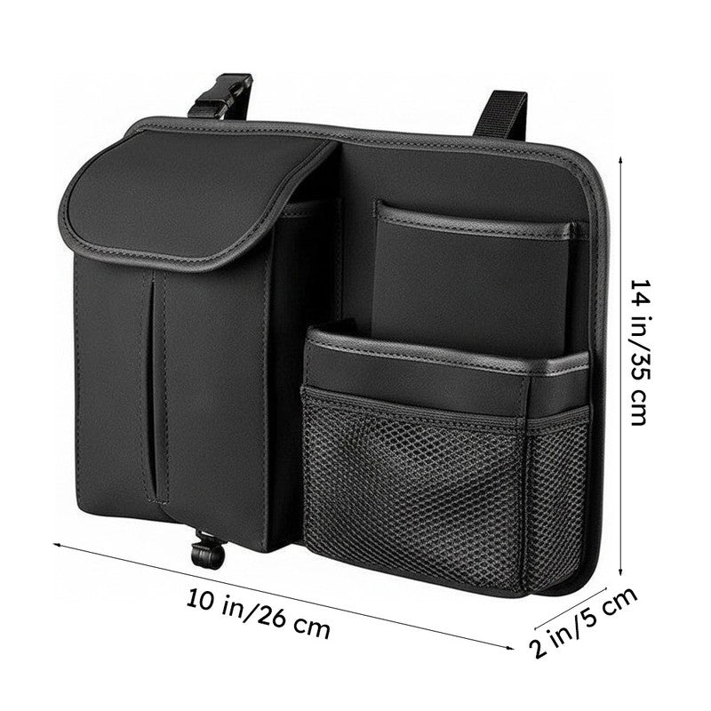Seat Neat Oxford Fabric Car Seat Organizer - Black media 8