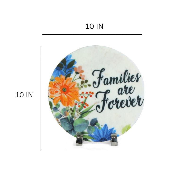 Families Are Forever Floral Printed Marble Showpiece media 6