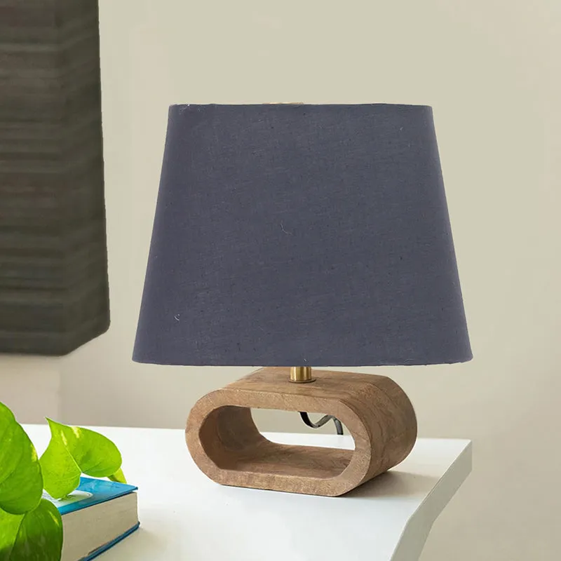 Adagio Wooden Table Lamp - Grey,Brown media 2
