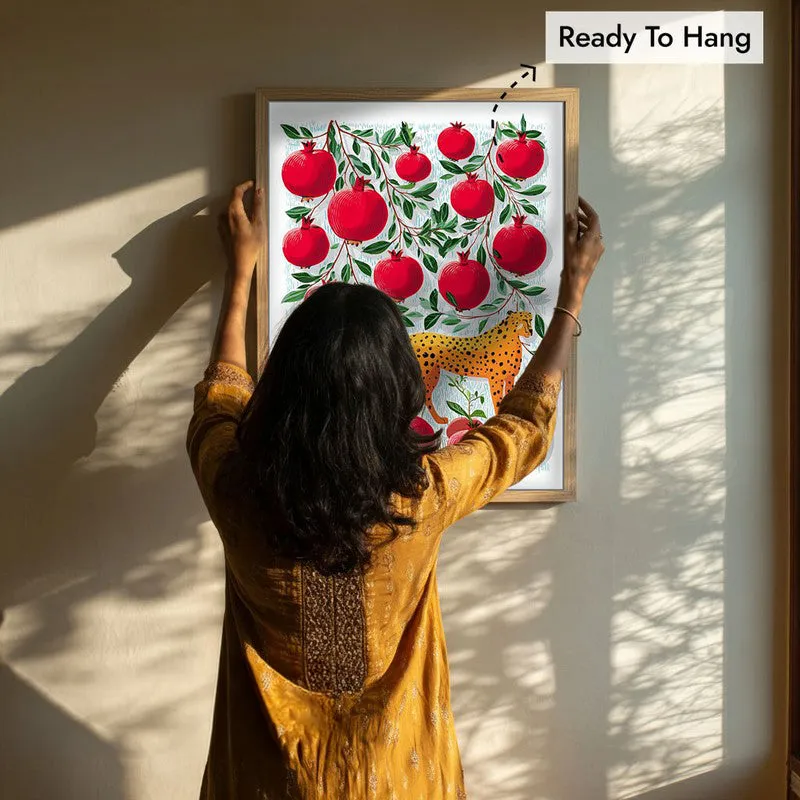 Scarlet Canvas Wall Painting - Brown Frame media 8
