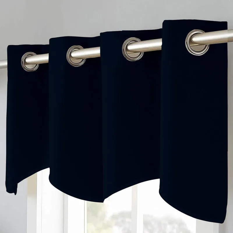 Vienna Pleated Curtain Valance (Navy Blue) - Set Of Two media 5