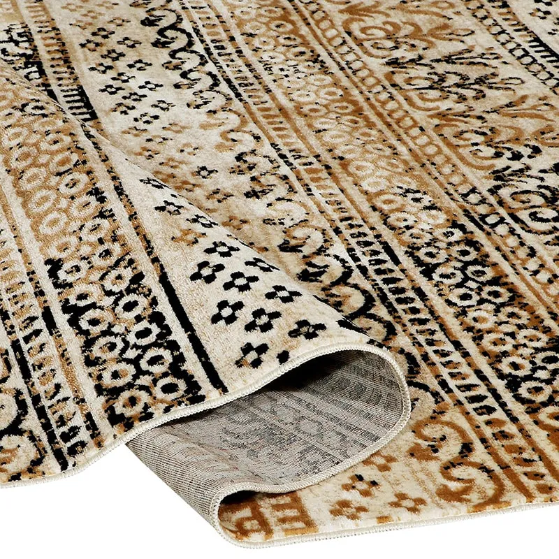 Driva Ethnic Nylon Dhurries - Beige & Black media 6