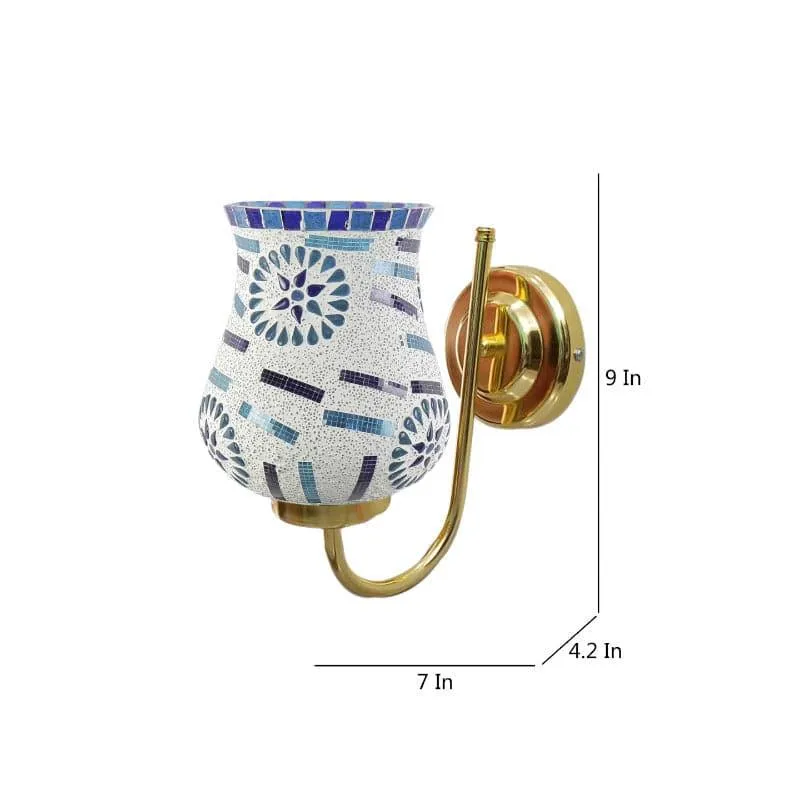 Galora Floresia Goblet Glass & Metal Wall Lamp media 5