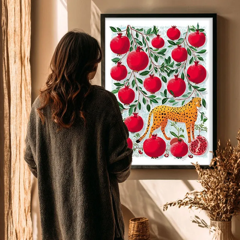 Scarlet Canvas Wall Painting - Black Frame media 4