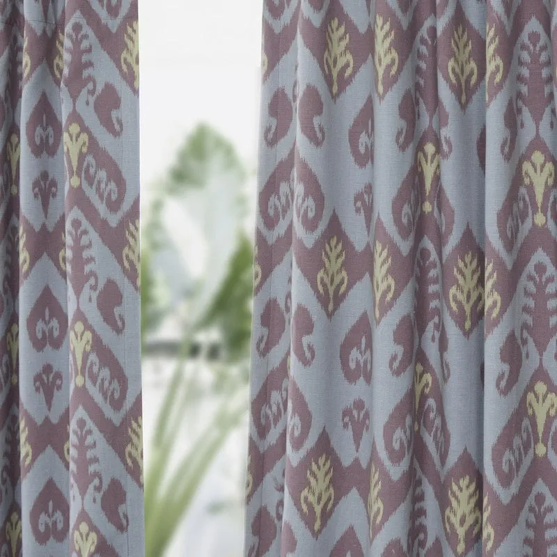 Tranquebar Home Creative Waves Polyester Curtains(Blue,Maroon) - Set Of Two media 4