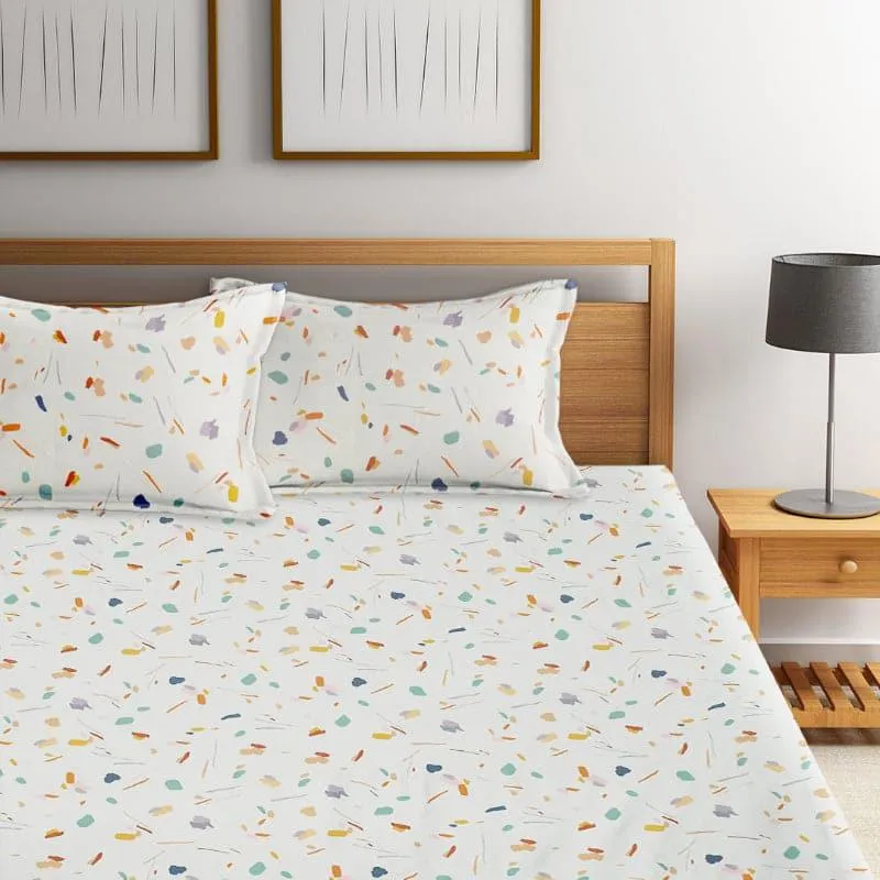 Alani Printed Microfiber Bedsheet Old - 130 GSM media 1