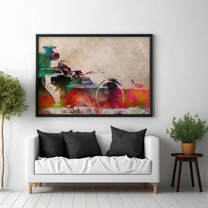 Abstract Fielder Canvas Wall Painting - Black Frame media 3