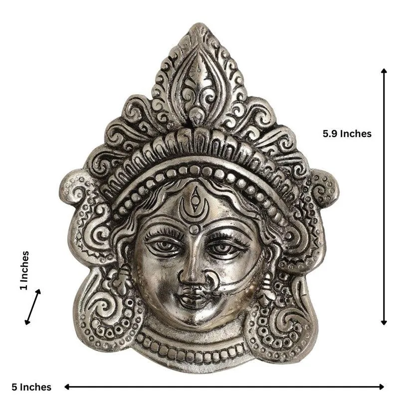 Divine Silver Maa Durga Aluminium Wall Accent media 6