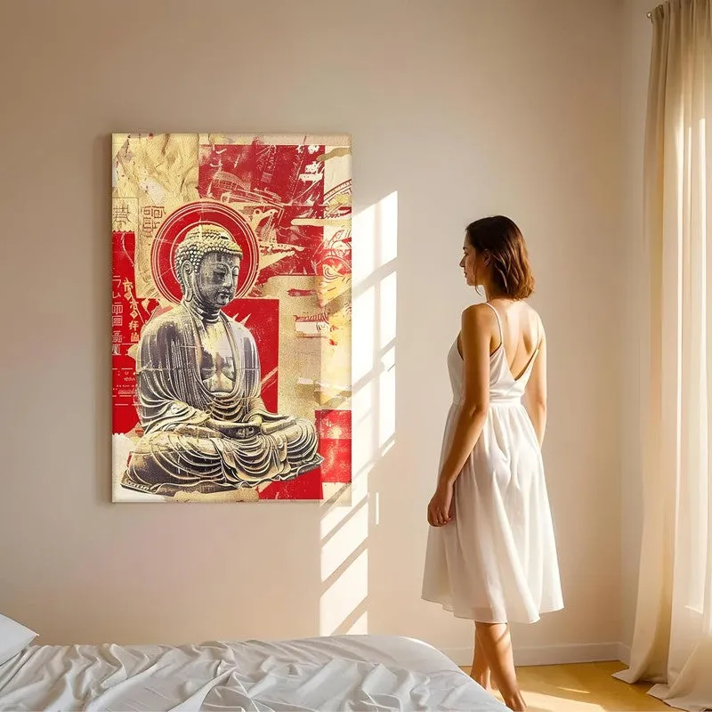 Crimson Buddha Wall Art Without Frame media 3
