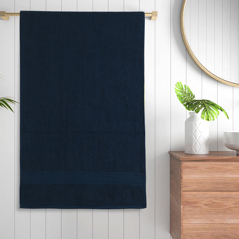 Velvique Cotton Bath Towel - Navy Blue