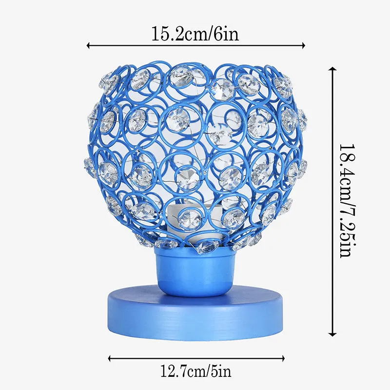 Crystal Swirls Metal Table Lamp - Blue media 5