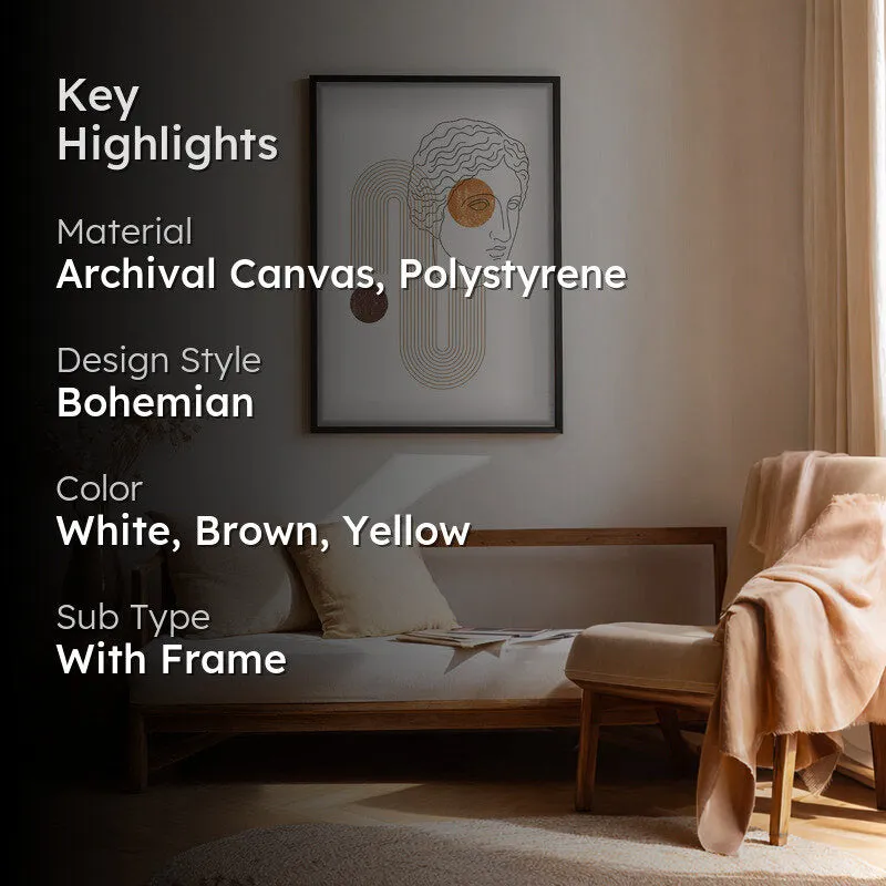 Modern Muse Canvas Wall Painting With Black Frame media 2