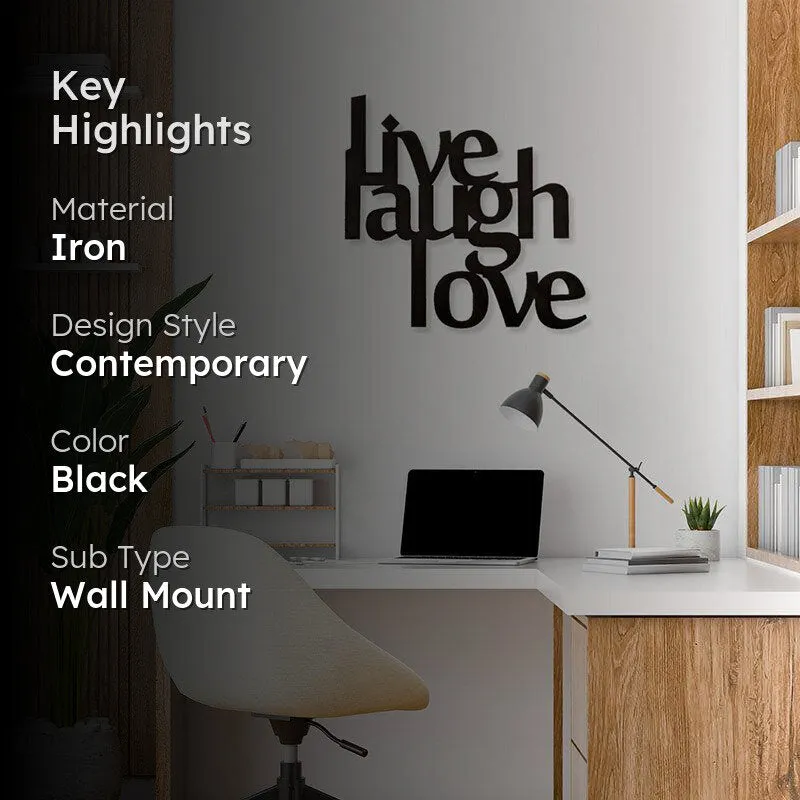 Live Laugh Love Black Iron Wall Accent media 2