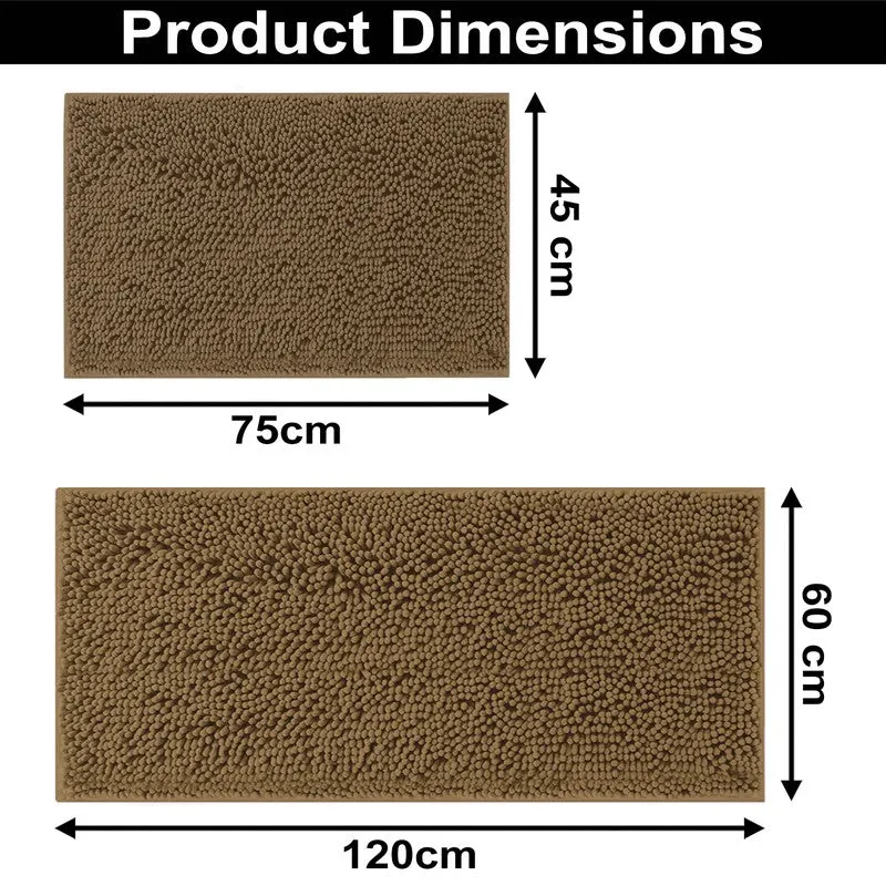 MonoSoft Microfiber Bath Mats (Brown) - Set Of Two media 8