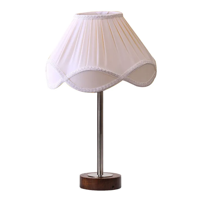 Valencia Rodin Wooden Table Lamp - OffWhite,Silver,Brown media 4