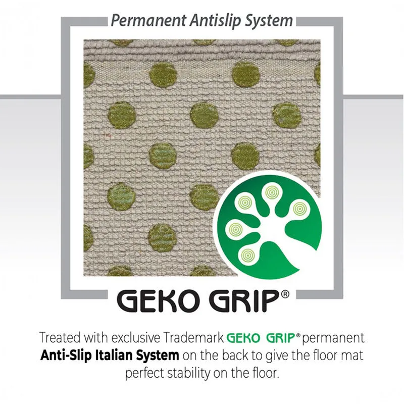 Close-up view of the bath mat backing with raised anti-skid grip dots