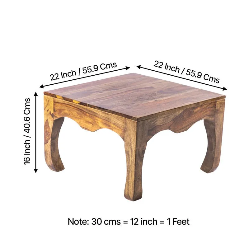 Rervon Sheesham Wooden Center Table - Brown,Beige media 9