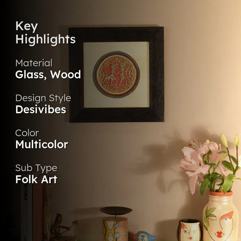 Ethnic Brass Handicraft Wooden Wall Accent media 2