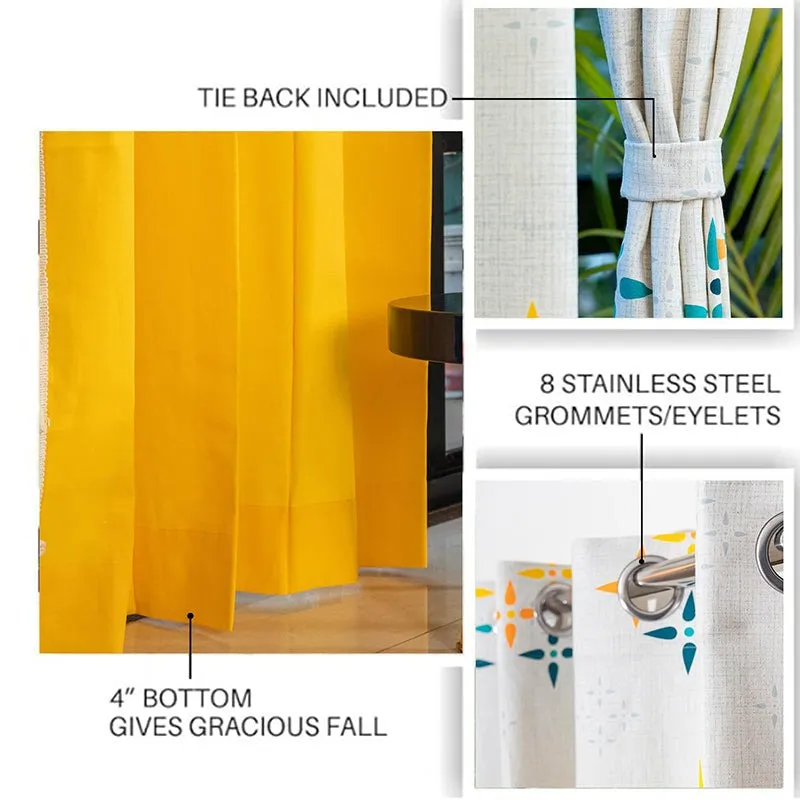Urban Space Mosaic & Aura Curtain (Yellow) - Set Of Three media 4