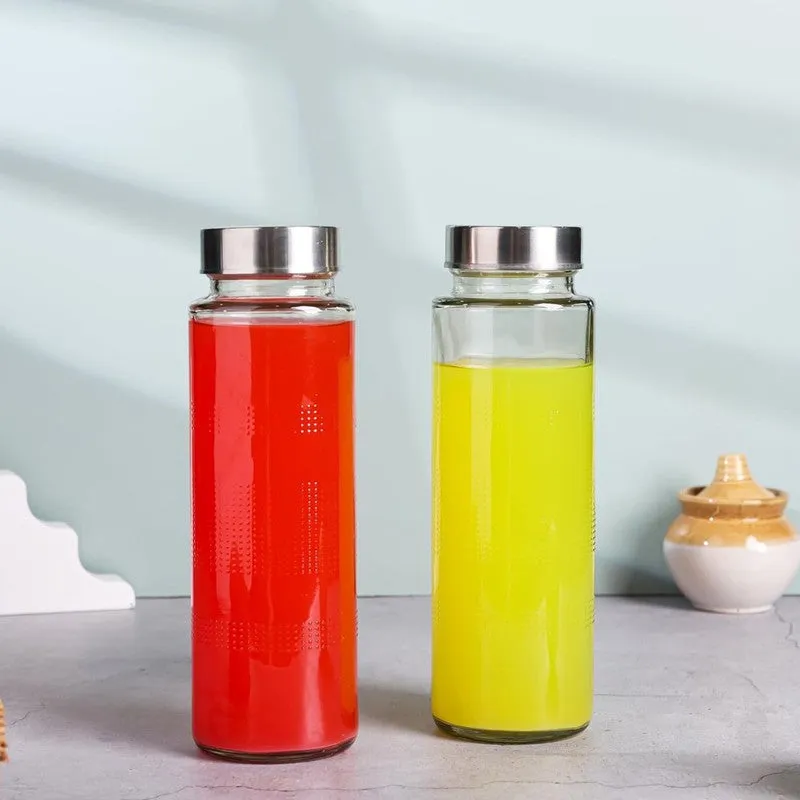 CrystalSip Transparent Glass Bottle (750 mL Each) - Set Of Two media 3