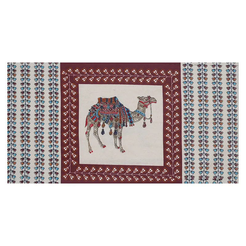 Ankaari Ethnic Cotton Diwan Set (Maroon) - Eight Piece Set media 5